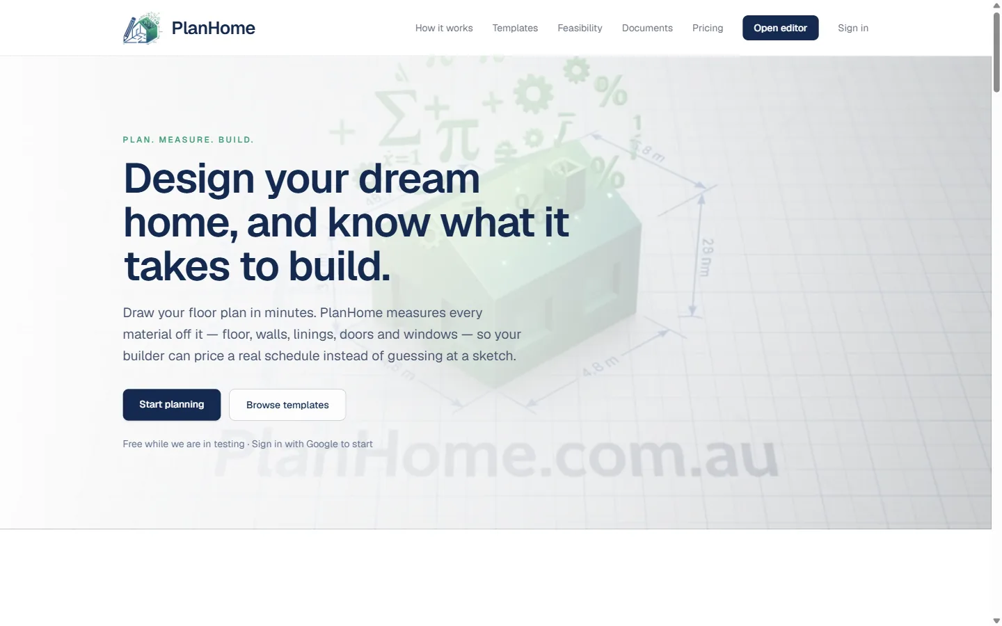 PlanHome: Floor plans + planning checks